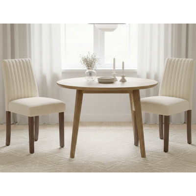 Chaises de salle à manger rembourrées modernes avec pieds en noyer