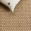 Tapis naturel / bleu en lattes de bambou / bleu marine