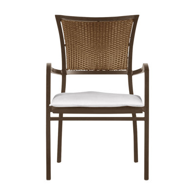 Aire Stacking Patio Dining Armchair With Cushions