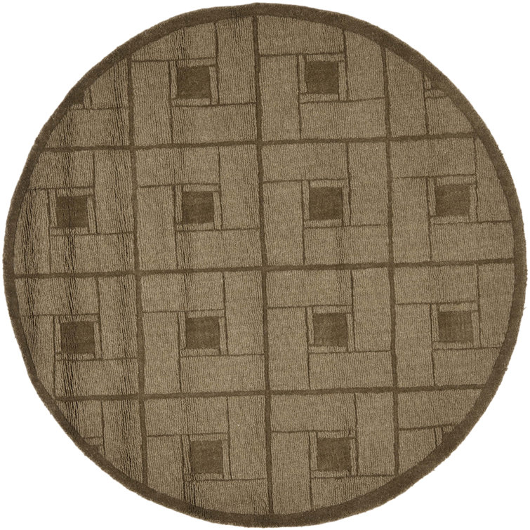Martha Stewart Square Knot Hand Tufted Wool Geometric Rug