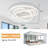 24" Flush Mount Ceiling Fan with Adjustable Dimmable LED Light Kit Remote -735677107