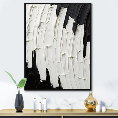Momentary Spirit Black And White Abstract I - Abstract Painting Canvas Print