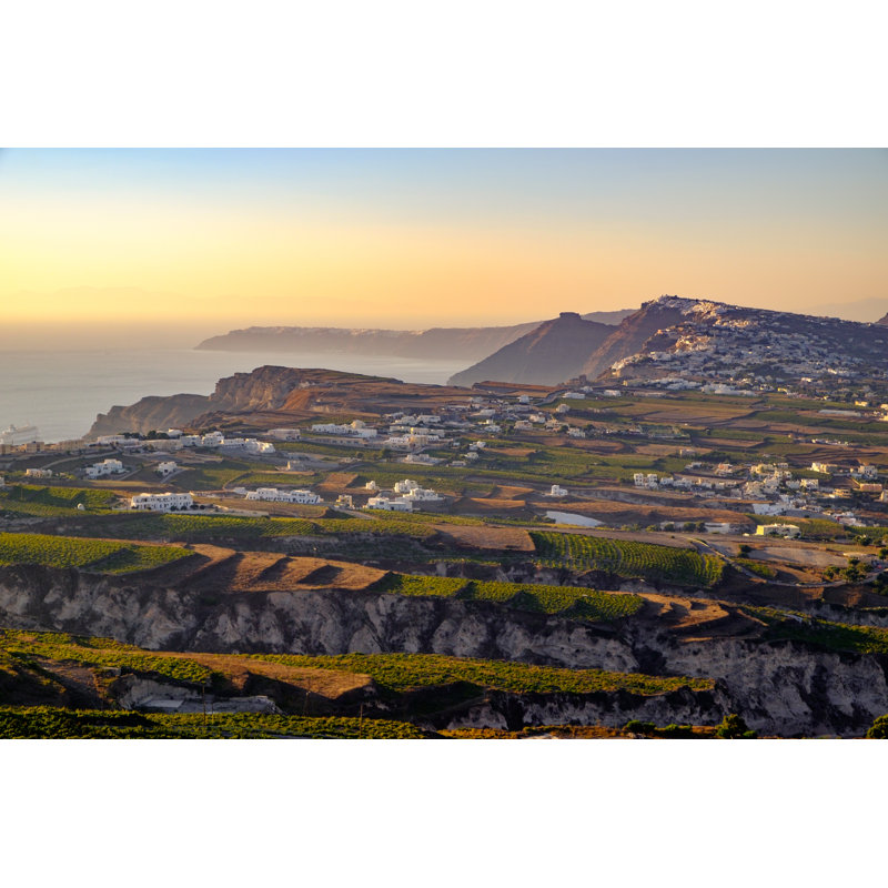 Vineyards And Greek Villages, 51cm H x 76cm W x 3.8cm D