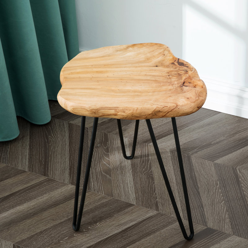 Solid Wood Top End Table