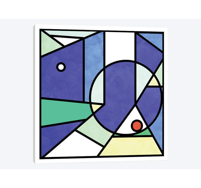 « urban square » par barruf, impression sur toile tendue, H 16 po x l 16 po x P 1 po, Papier d'art encadré noir, Blanc