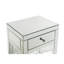 Table de chevet 1 tiroir en argent