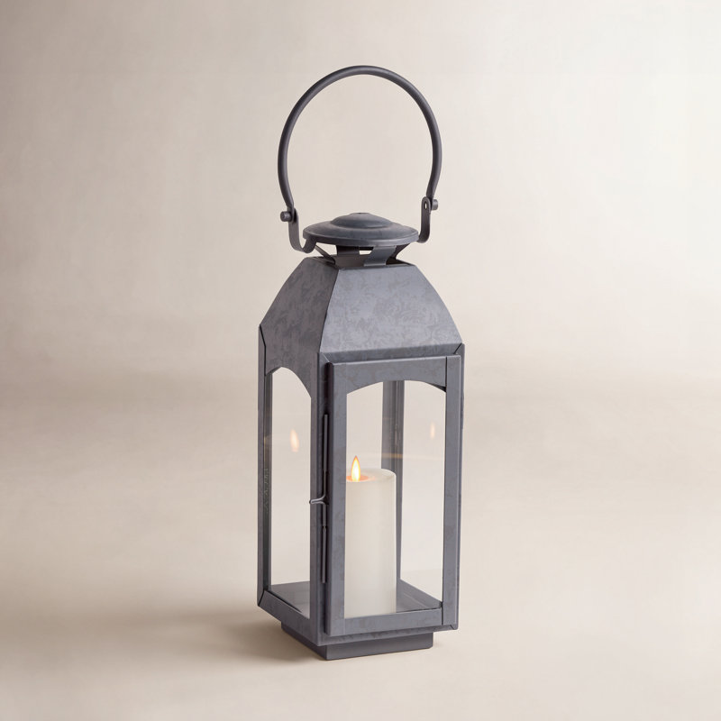 Furlane Lantern,  15.75" H x 6.5" W x 6.5" D, Gray