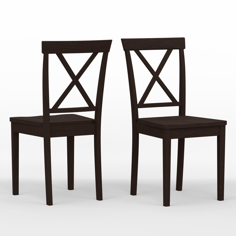 Traeger 17.52'' H Solid Wood Side Chair, Dark Walnut