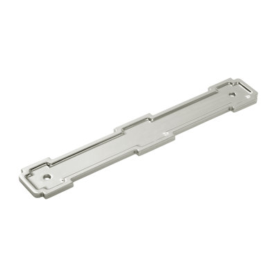Coventry Collection Pull Backplate - 12" Center to Center Cabinet Pull Polished Nickel - Transitional Hardware for Drawers & Cabinets