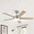 Brushed Nickel with Gray Wood/Natural Wood Blades