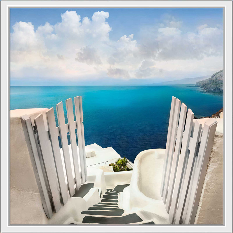 Blue Dreams par Mike Calascibetta - photographie, Cadre flottant blanc, H 27,5 po x l 27,5 po x P 2 po