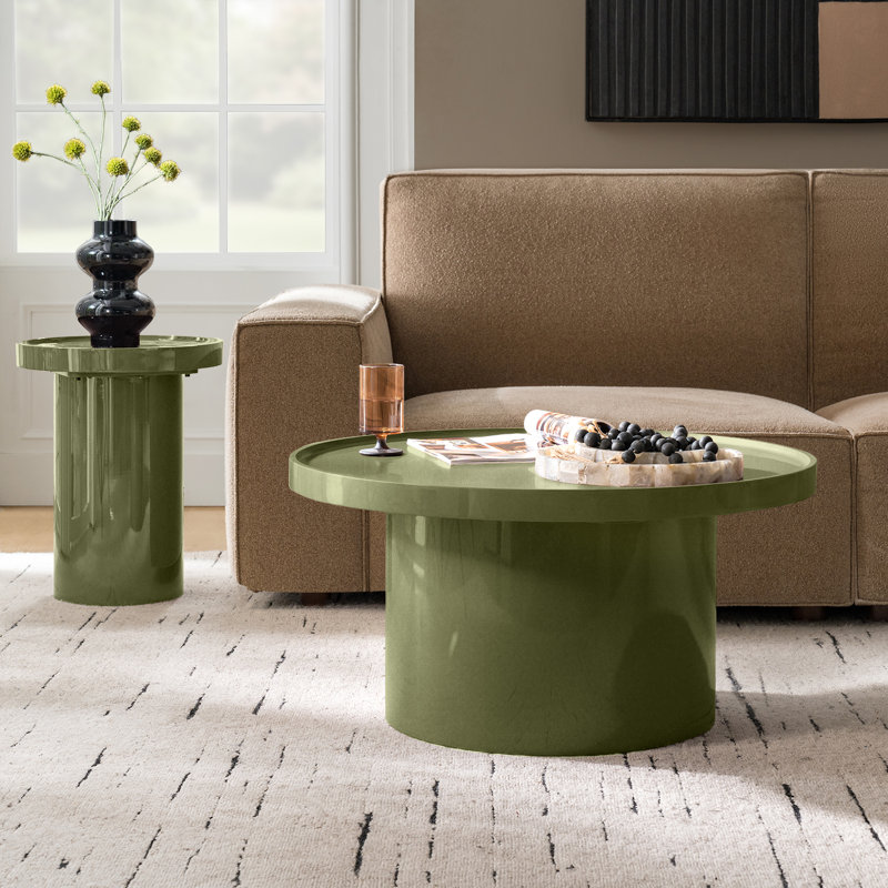 Ensemble de tables basses rondes Northfield, Olive