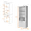 Bar avec rangement pour bouteilles de vin et trois tablettes-741315440