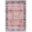 Tapis rouge / beige / bleu tissé à la machine Montrey-761700807