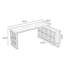 Noyer foncé + bureau en bois massif en forme de L noir + fer-659130311-659130312