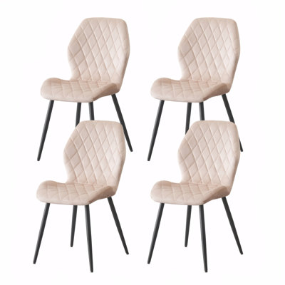 Norred Velvet Dining Chairs Upholstered seat