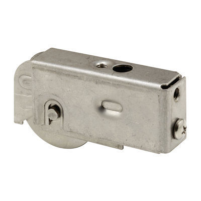 Ensemble de porte coulissante FHC D1903 avec roulement à billes, diamètre de rouleau de 1-1 / 2 po, longueur de boîtier de 2 5/8 po, boîtier à dossier simple, finition en acier inoxydable