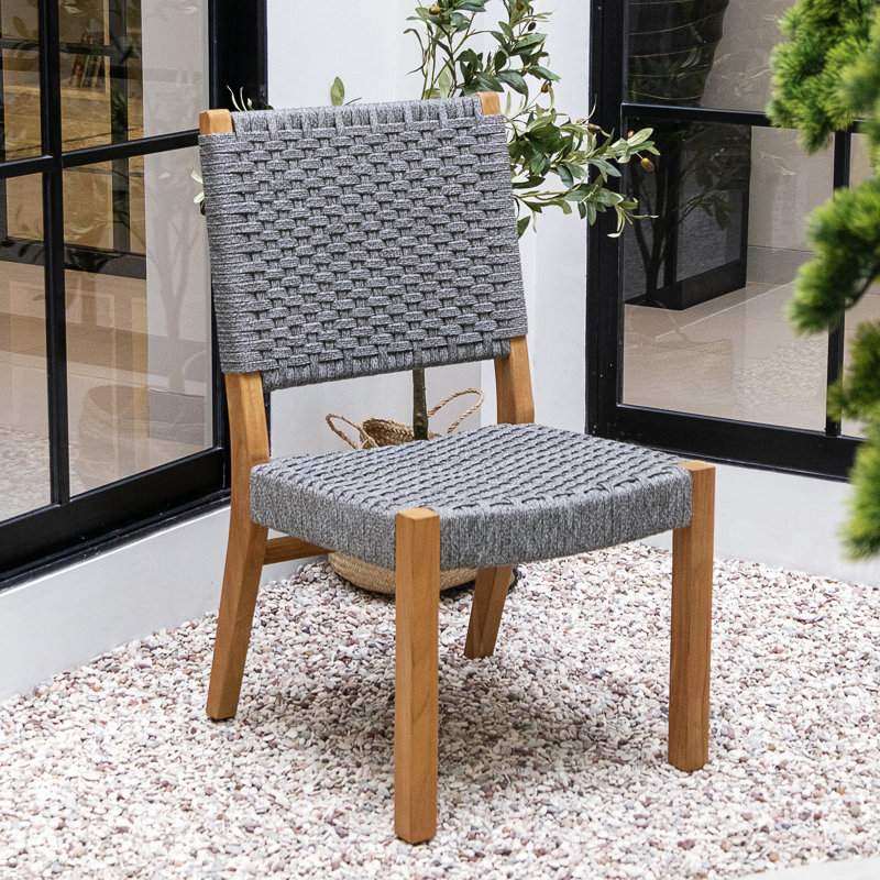 Danesfield 4 - Person Teak Outdoor Dining Set, Gray