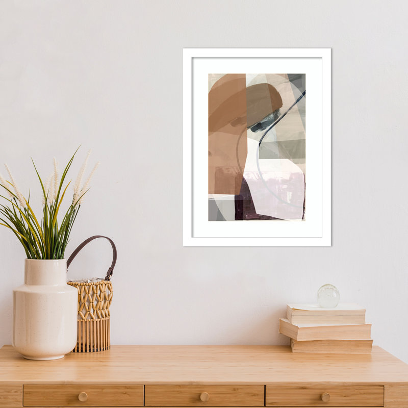 Impression sur bois encadrée «Subversive Comfort 1» par Grieco, H 17 po x l 13 po, Blanc svelte
