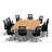 Rectangle 12 Person 80'' L Training Table and Chair Set with Cable Management-86134237