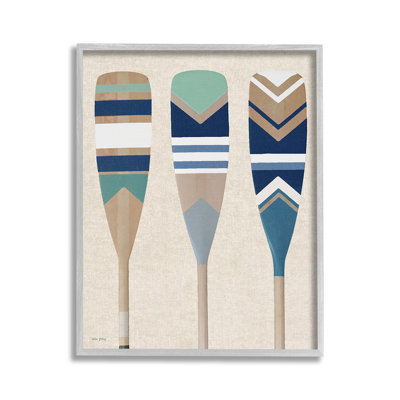«Boat Oar Trio», art de la giclée encadrée par Amber Sterling