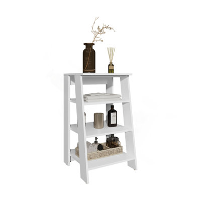 30" High  4-Tier Ladder Shelf  Organizer For Bathroom, Side Table, Living Room