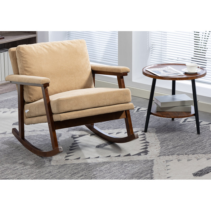 Chaise berçante moderne Mid-Century, Kaki