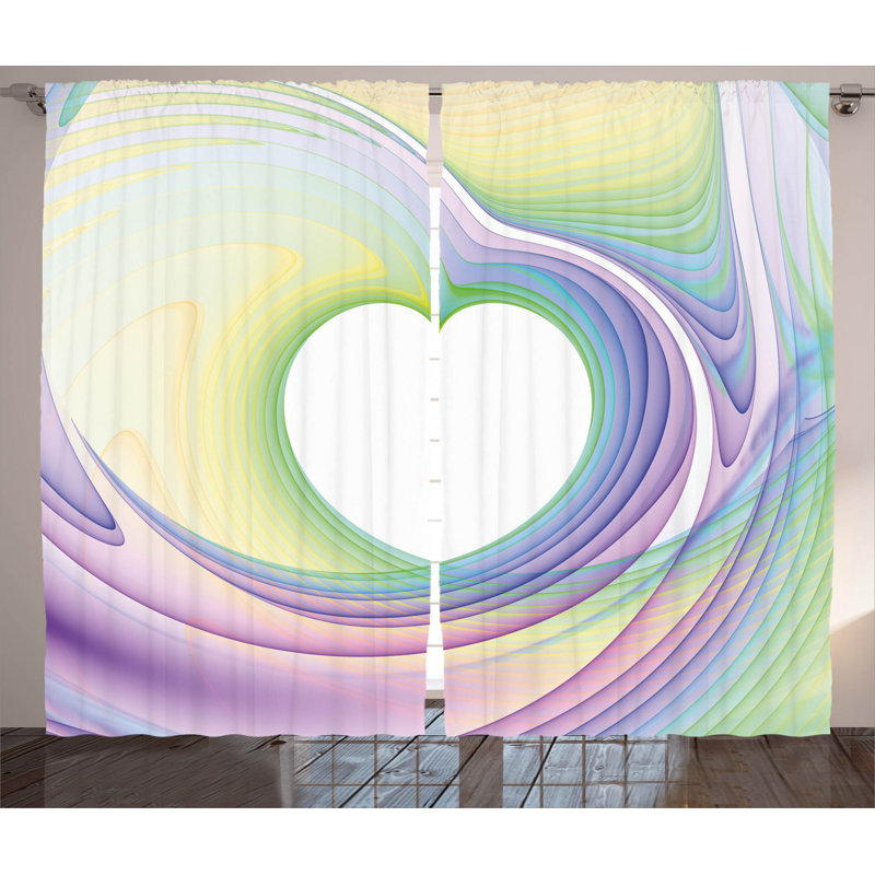 Spires Semi-Sheer Rod Pocket Curtain Panels, 54" x 63"