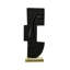 Alaaya 44cm Black Metal Face Figurine & Sculptures with Gold Base for Living Room Decoration, Home Decor