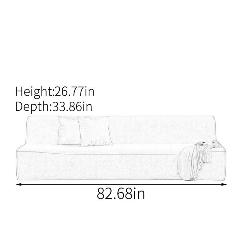 Leiloni, 26.77" H x 82.68" W x 33.86" D