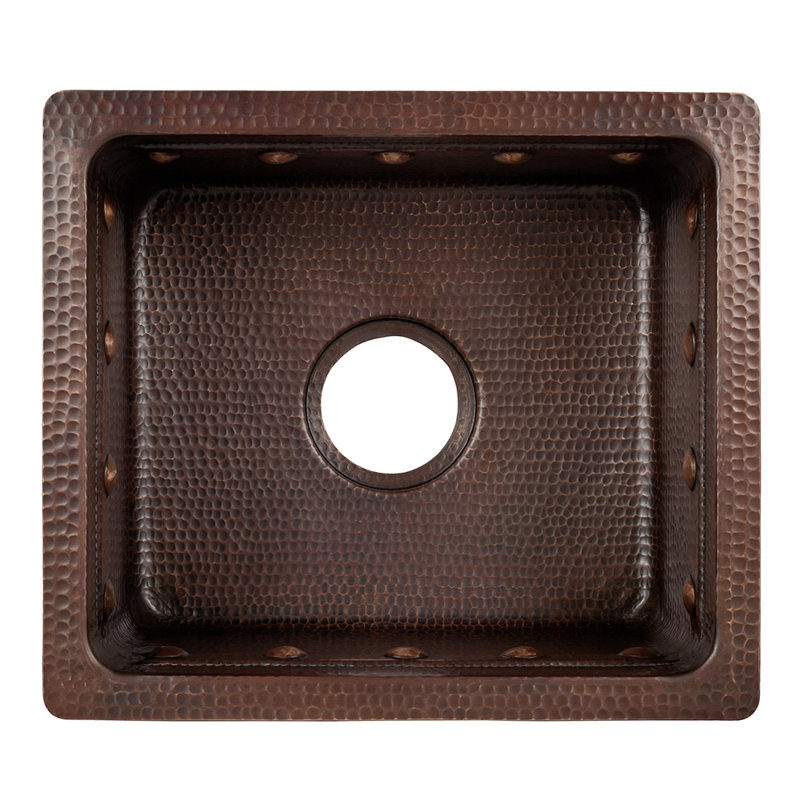 Premier Copper Products BSP5_BREC16DBBS-D Bar Sink And Drain Package