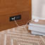 Commode lit escamotable en bois avec tiroir de rangement, station de charge intégrée et matelas Tucson-738224862-738224861