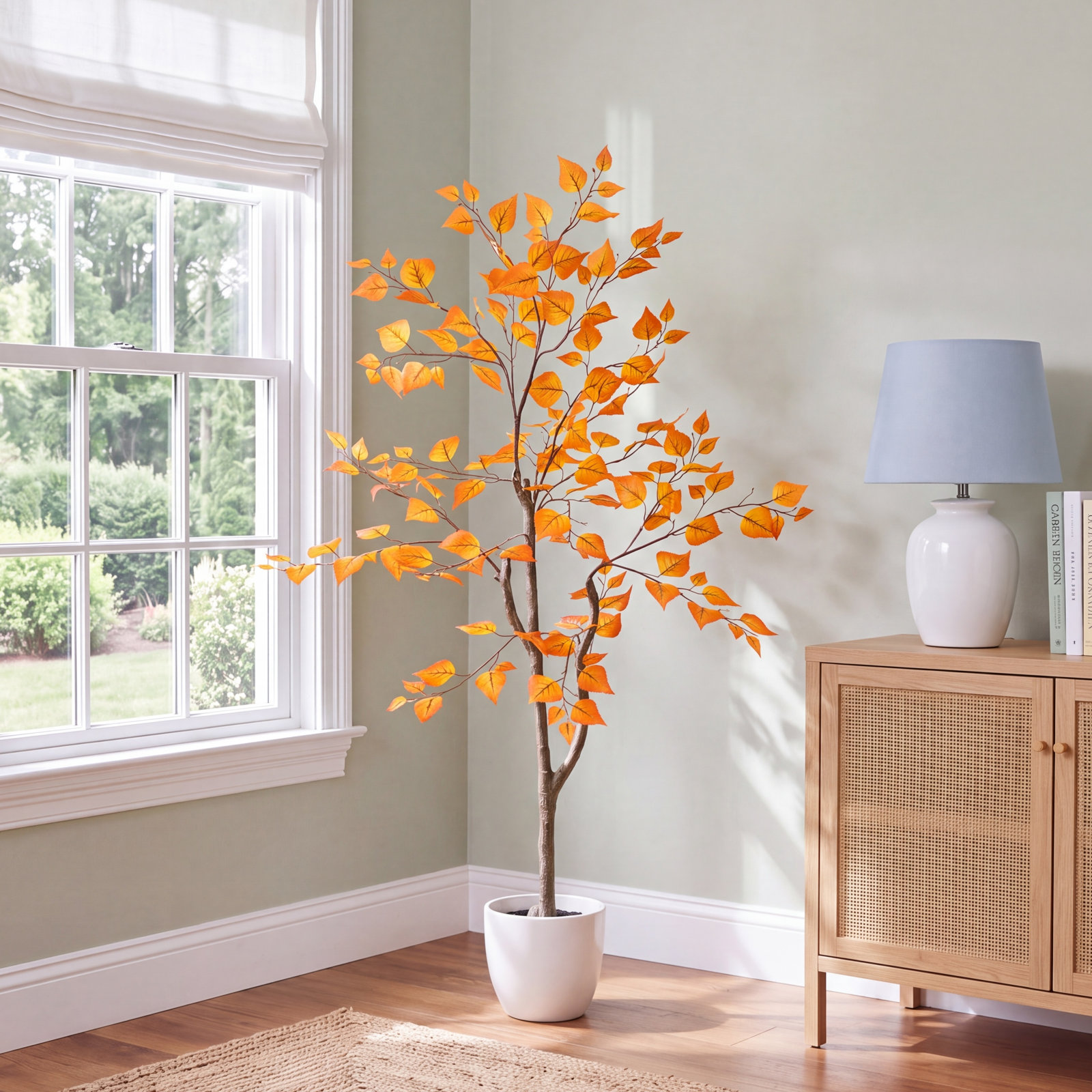 48" H Artificial Birch Leaf Fall Tree