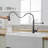 Single Handle Pull Out Kitchen Faucet In Dual Function Modes-113388149