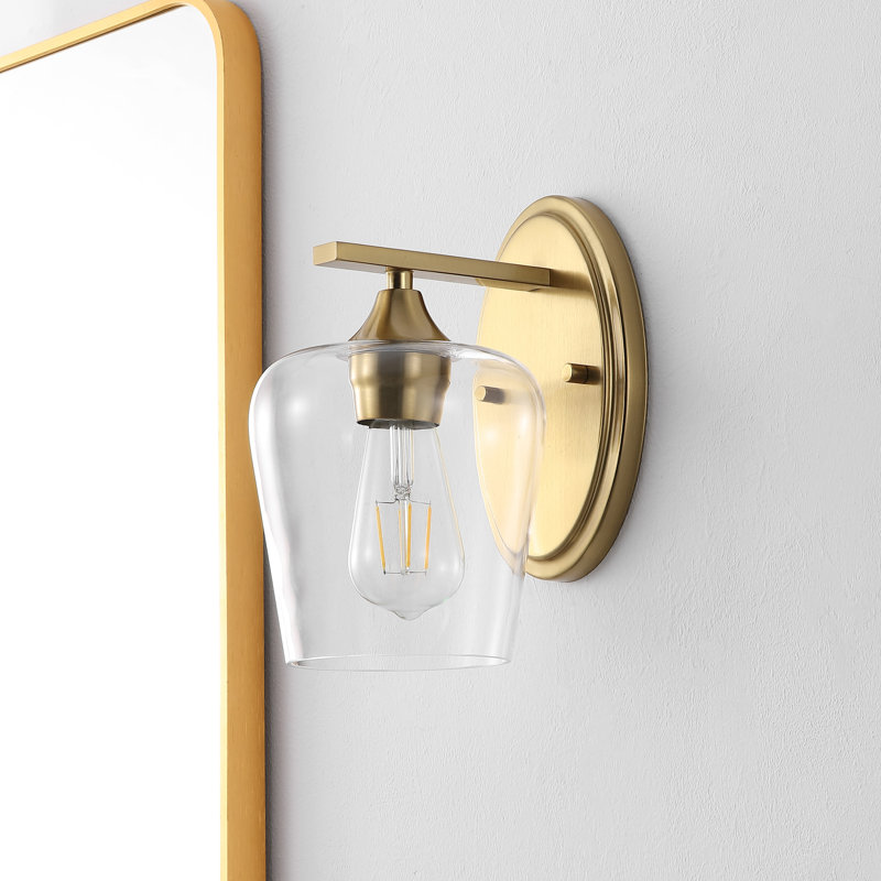 Éclairage pour meuble-lavabo rustique à DEL Dejon, Laiton doré, 1