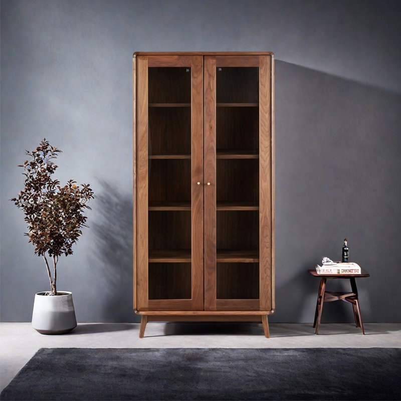 American style solid wood utility bookcase