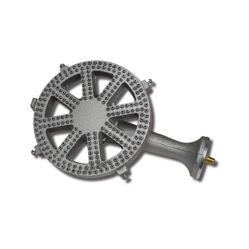 Brûleur en fonte de 11 po King Kooker. Comprend un orifice mâle de 3/8 po et un obturateur d'air