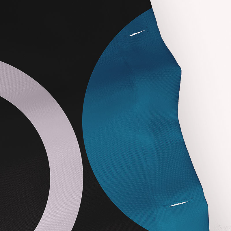 Rideau de douche Mod Circles, Bleu sarcelle irréel