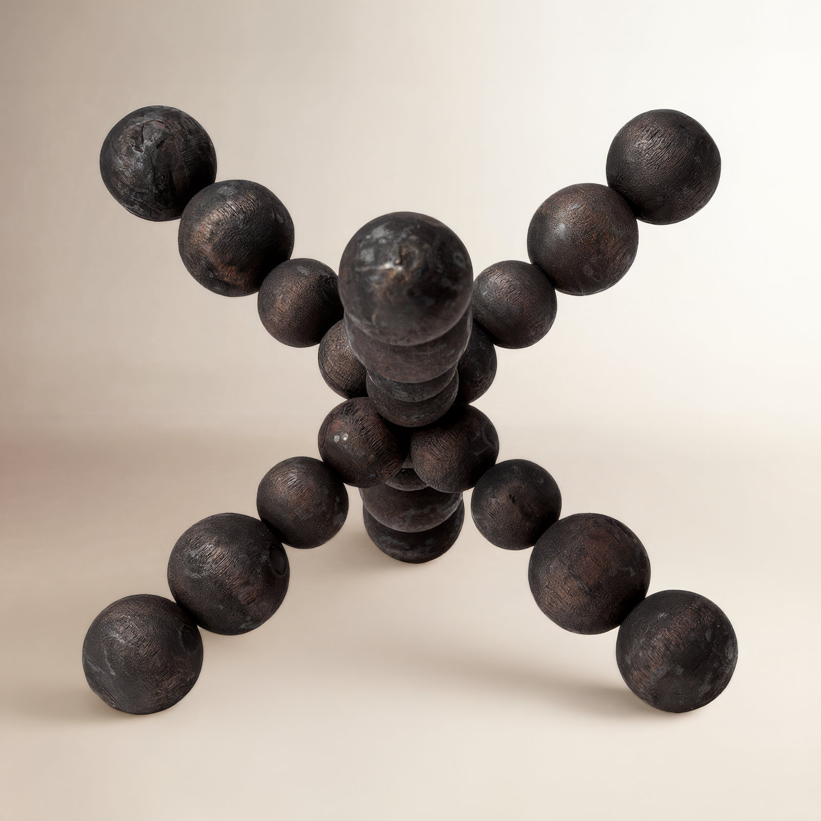 Page Abstract Figurines & Sculptures, 9" H x 9" W x 9" D, Black