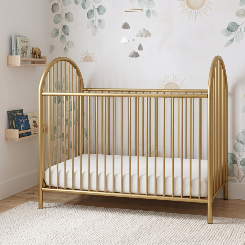 Lit de bébé en métal Clara, Doré
