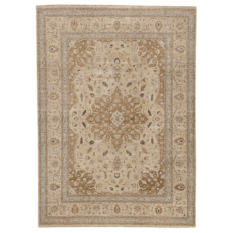 Tapis doré de haute qualité noué à la main