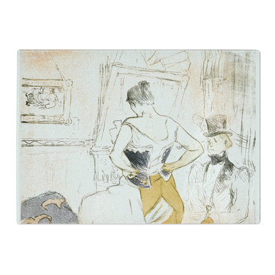 Fastening a Corset by Henri De Toulouse-Lautrec Chopping Board