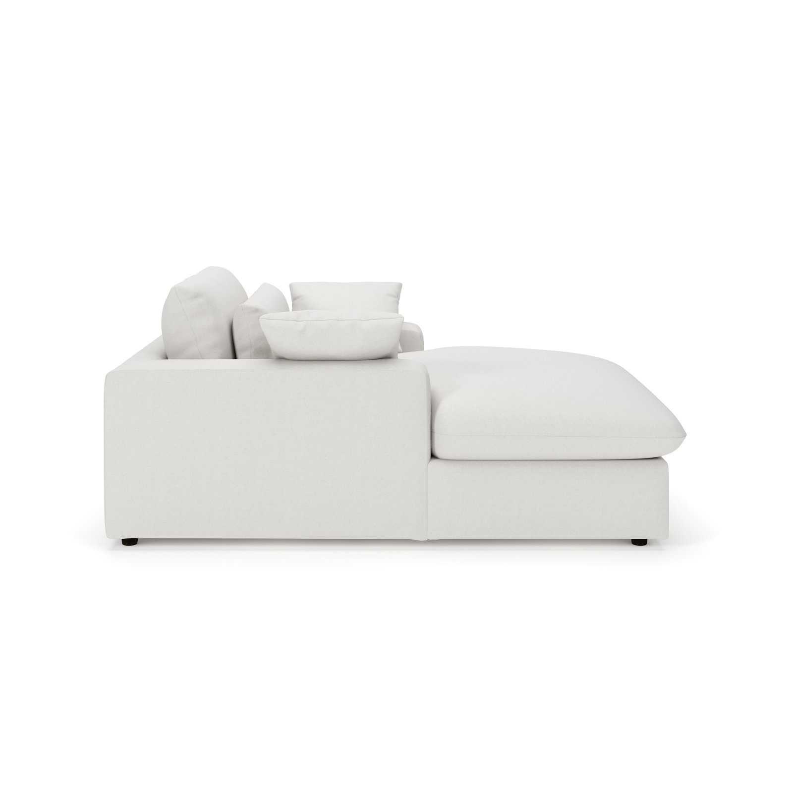 Remy Upholstered Chaise Lounge, Macarena Beige Basketweave