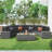 8-Pieces Outdoor Wicker Round Sofa Set