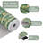 8x10 Ft Green Ultra-Thin Washable Boho Floral Area Rug Non-Slip Soft Floor Carpet for Living Room