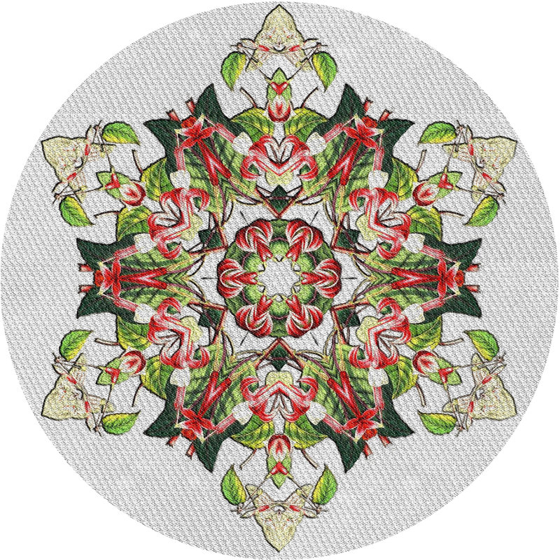 Vert Tapis décoratif, Rond 6 pi