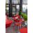 Bistro Round Metal Folding Outdoor Bistro Table With Umbrella Hole , in. W in. D-86001436-86001449