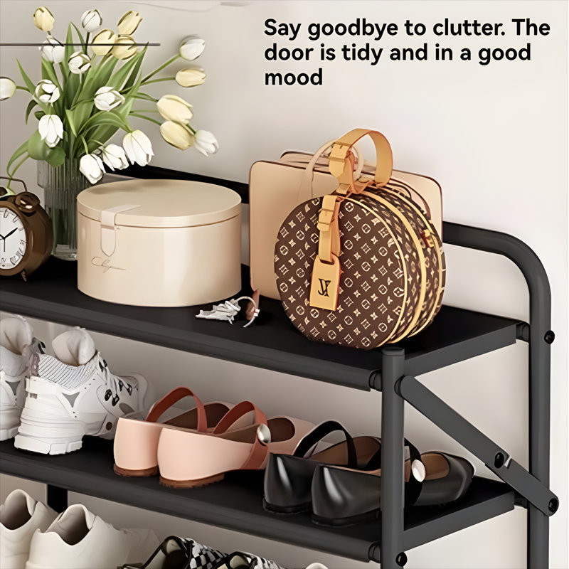 Pull-Out Shoe Rack - Foldable Dust-Proof Shoe Storage Shelf With Easy Assembly