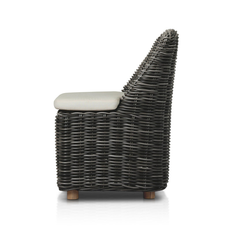 Messina Outdoor Dining Side Chair, Chunky Charcoal