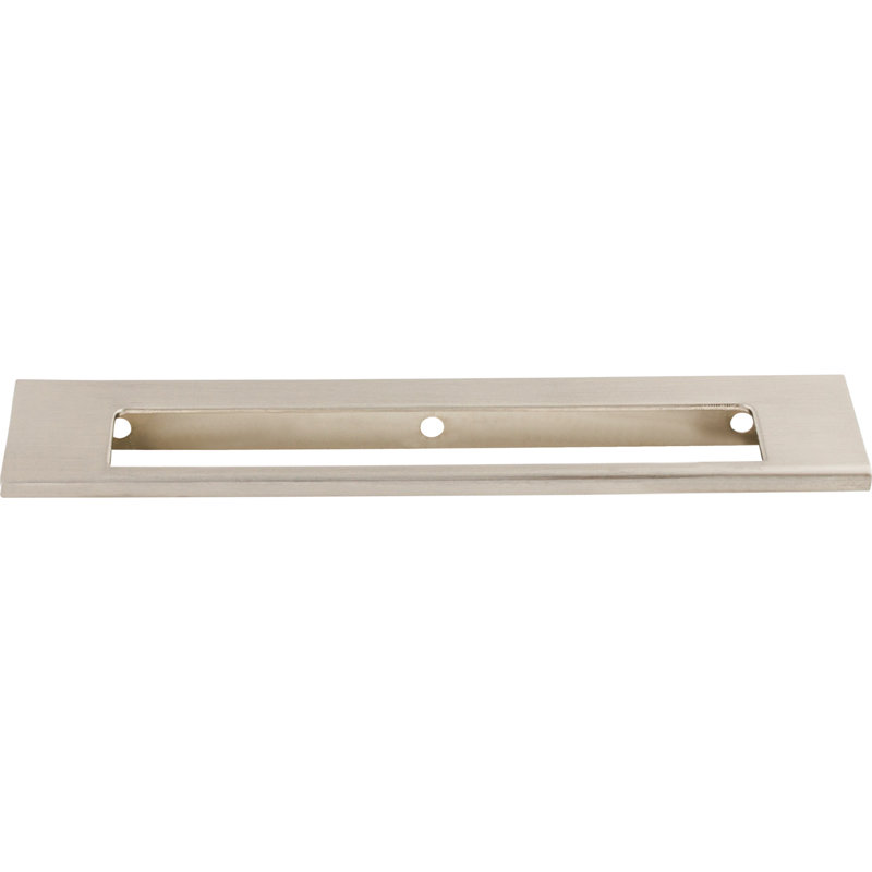 Europa Cut Out Finger pull, Brushed Satin Nickel, 6" Center to Center